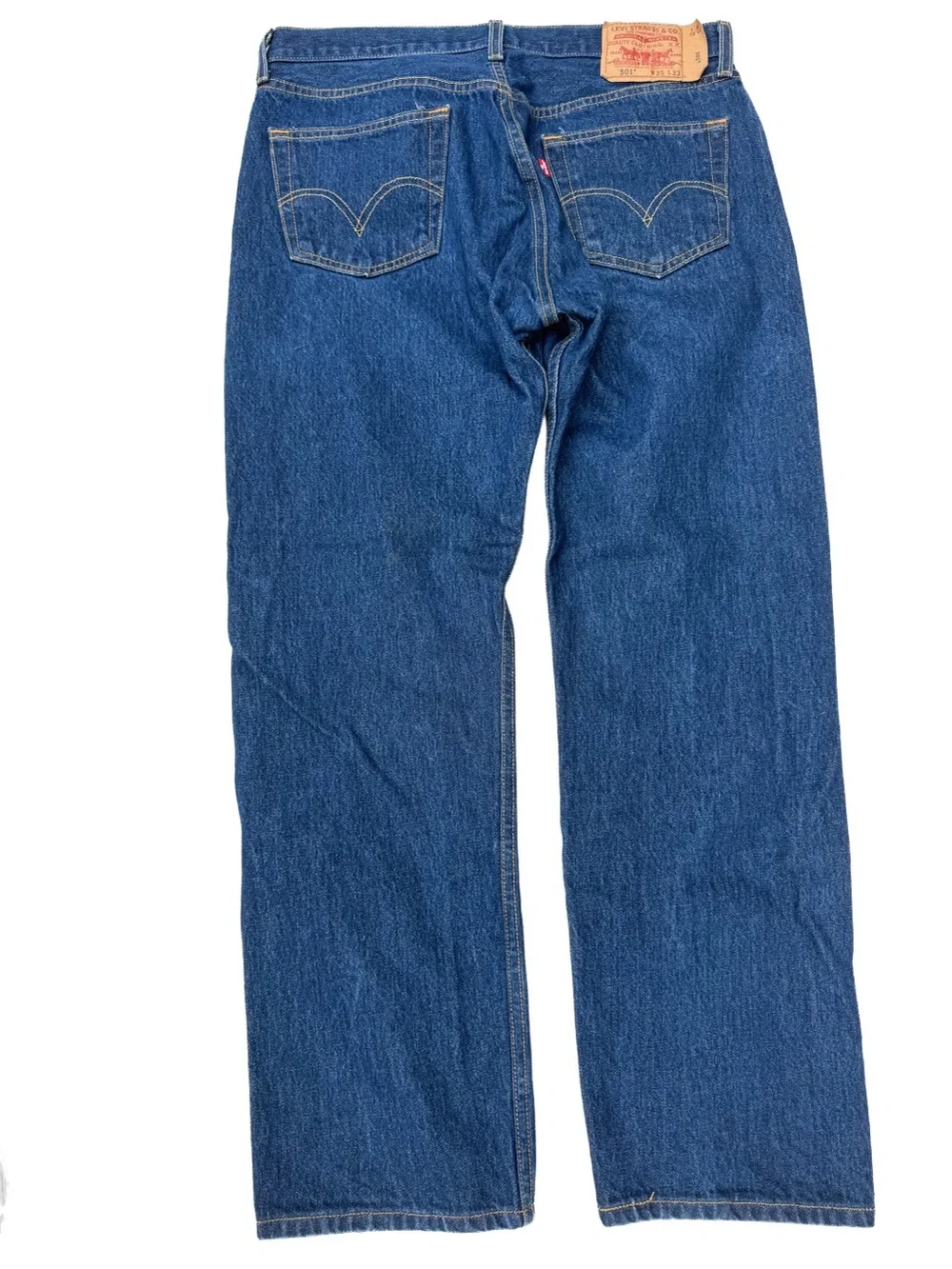 Levi's 501 Original Fit Button Fly Jeans Like New Medium Wash 35x33 Men’s Denim
